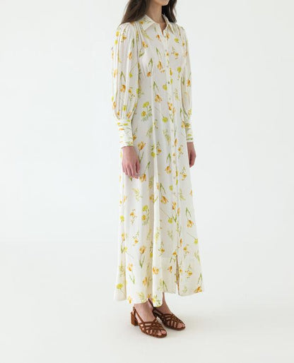 Collar Maxi Shirt Dress