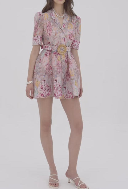 Silk Belt Mini Dress