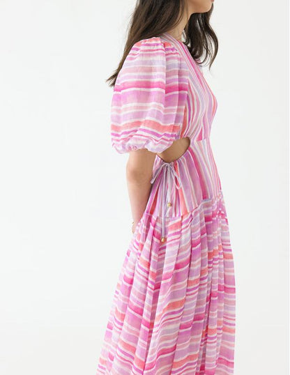 Puff Sleeve Midi Dress