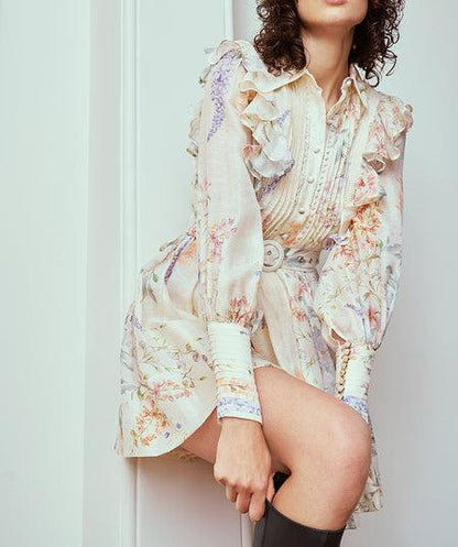 Primrose Silk Mini Dress