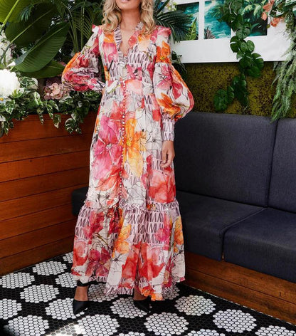 BOTANICAL GARDEN MAXI DRESS