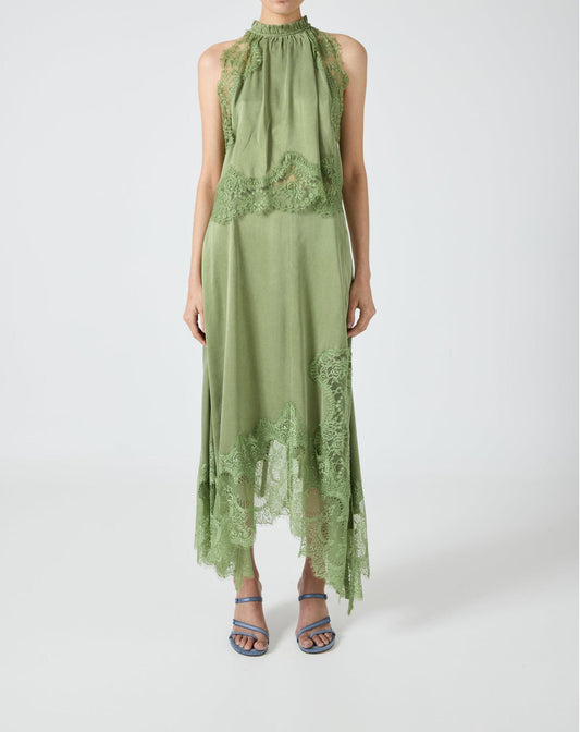 VISIONS LACE TOP AND HANKERCHIEF SKIRT