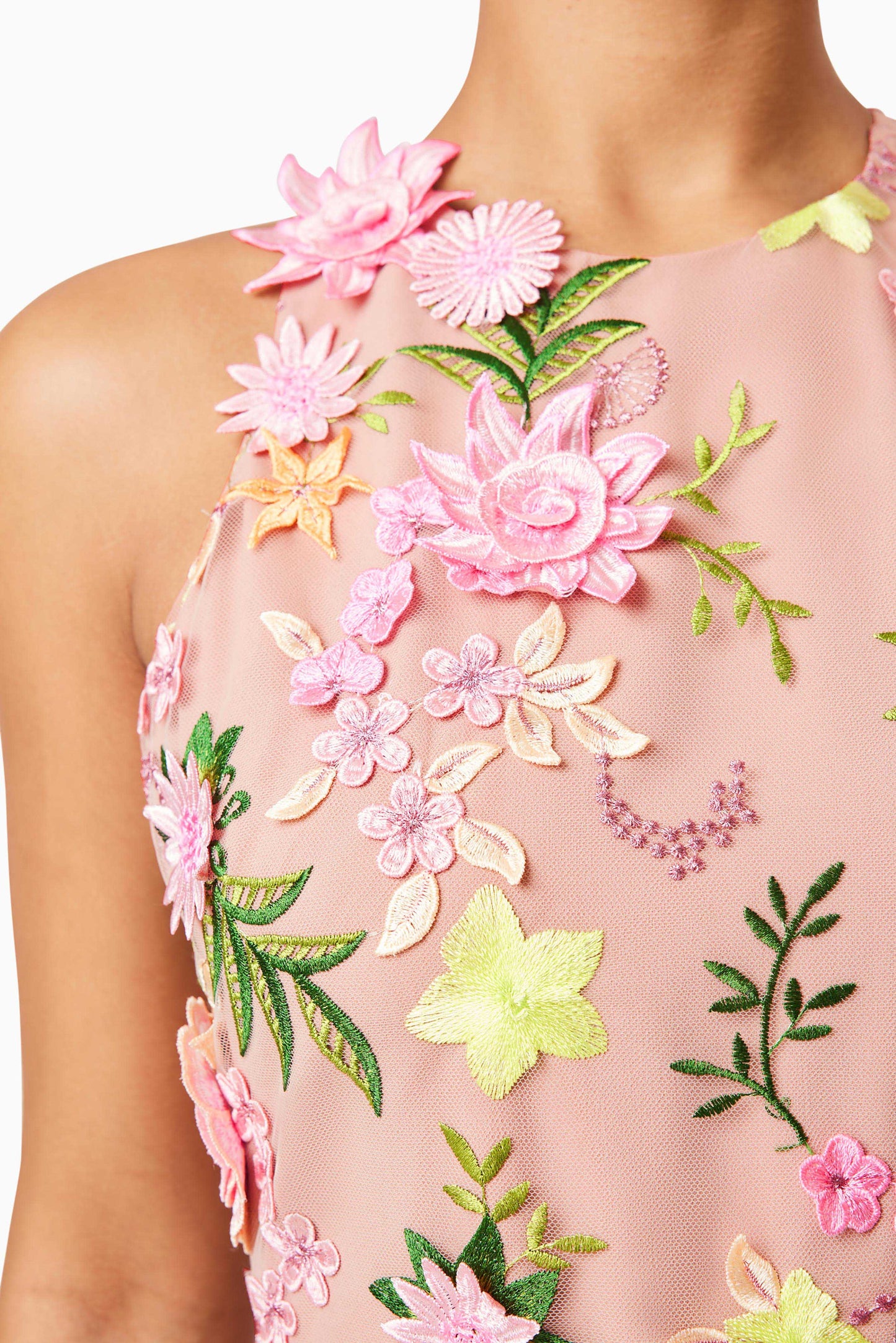 3D Florals Mini Dress