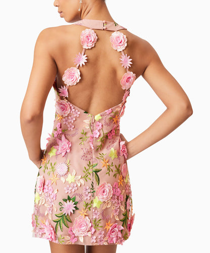 3D Florals Mini Dress