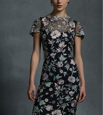 Black Floral Shift Dress