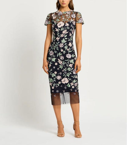 Black Floral Shift Dress