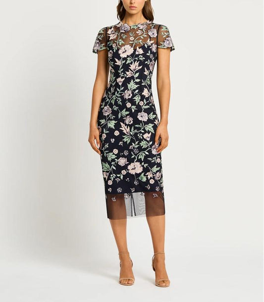 Black Floral Shift Dress