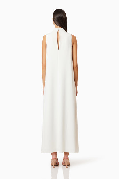 3D Maxi Dress In White