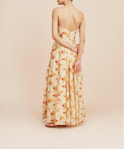 Yellow Maxi Dress In Cotton