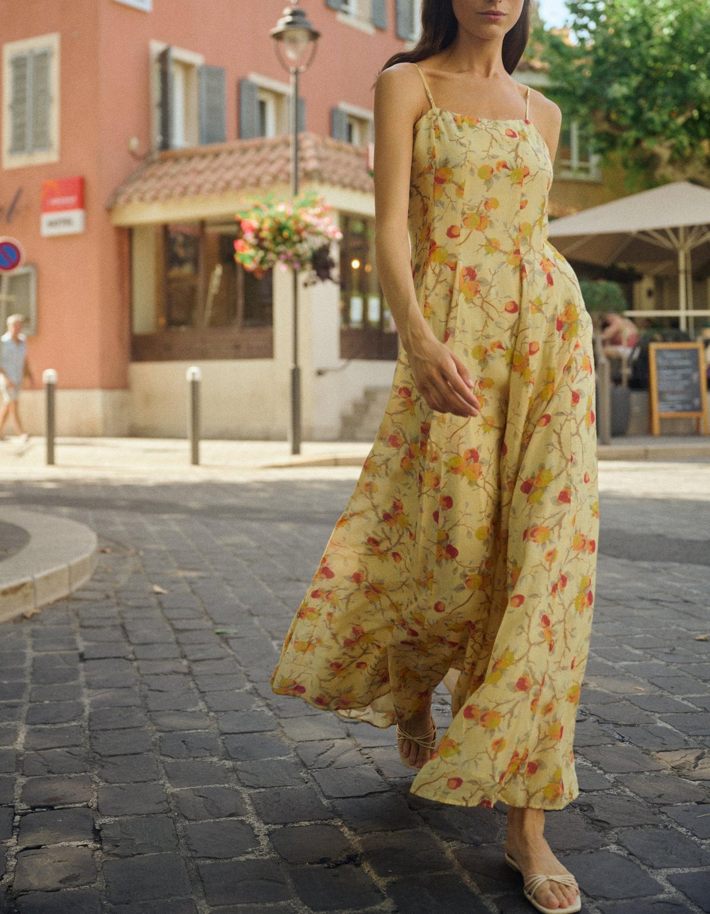 Yellow Maxi Dress In Cotton