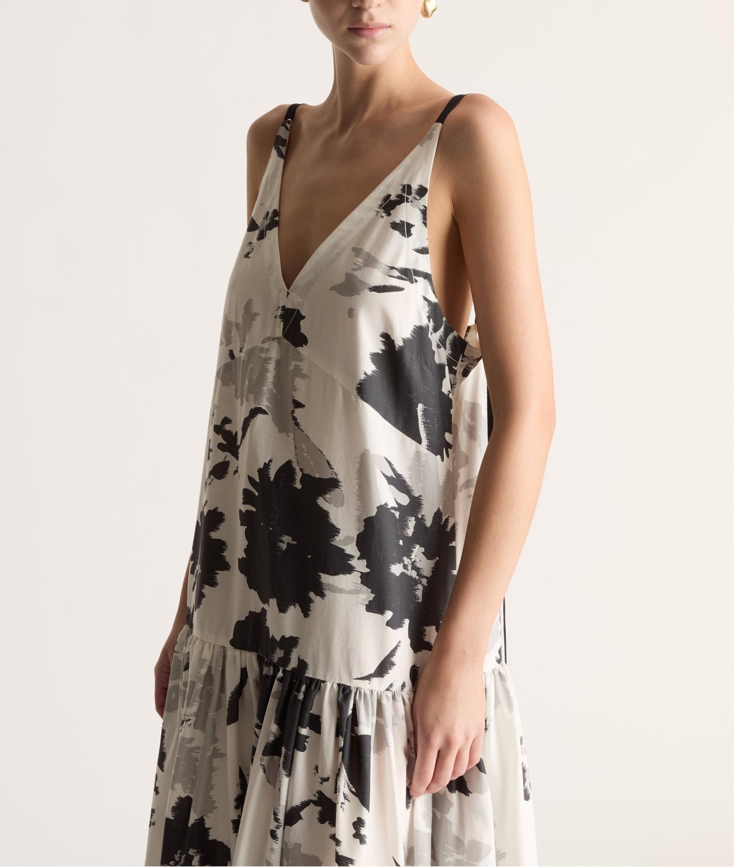 Cherry Cami Dress In White