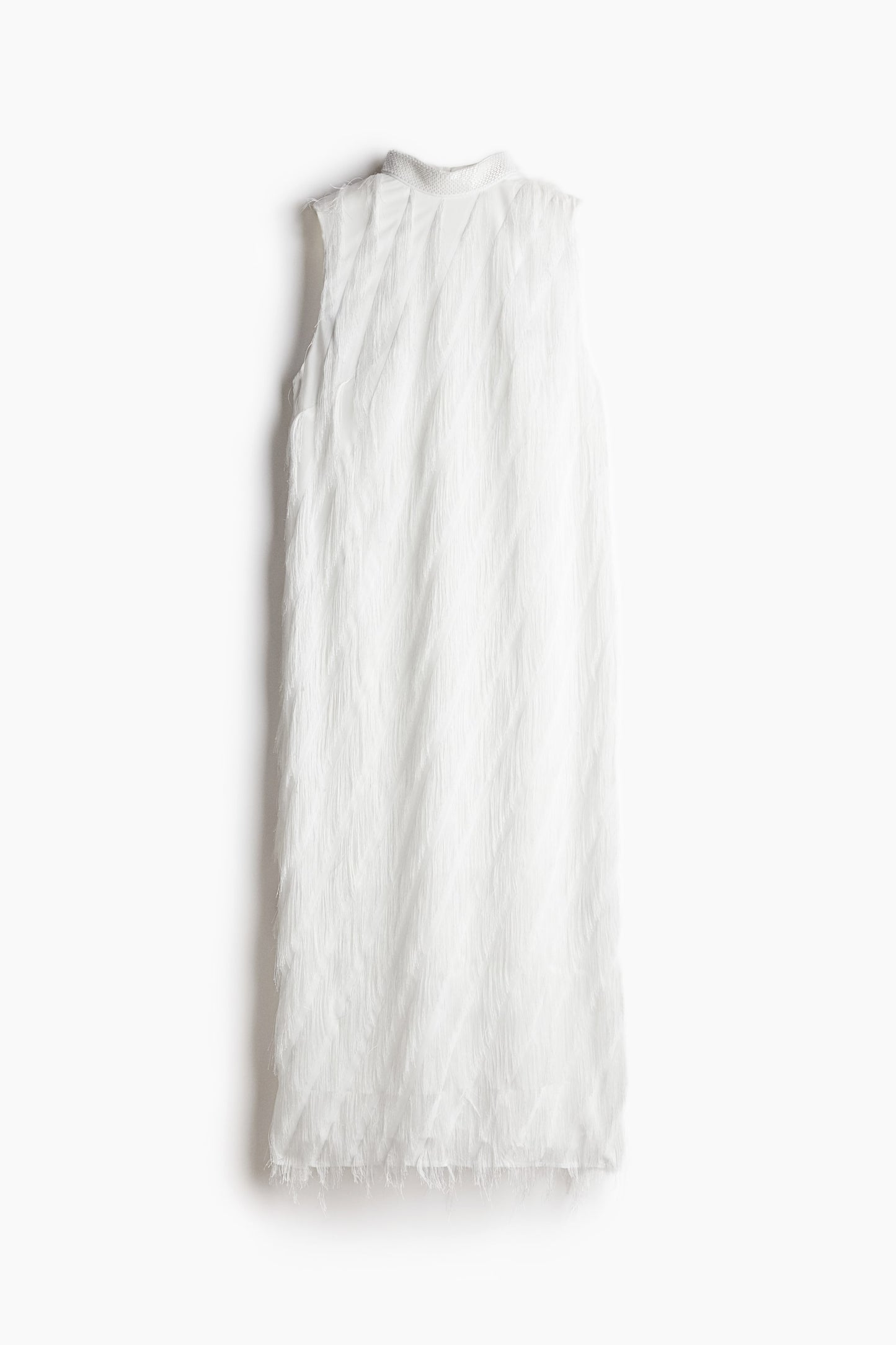 White Fringed Dress