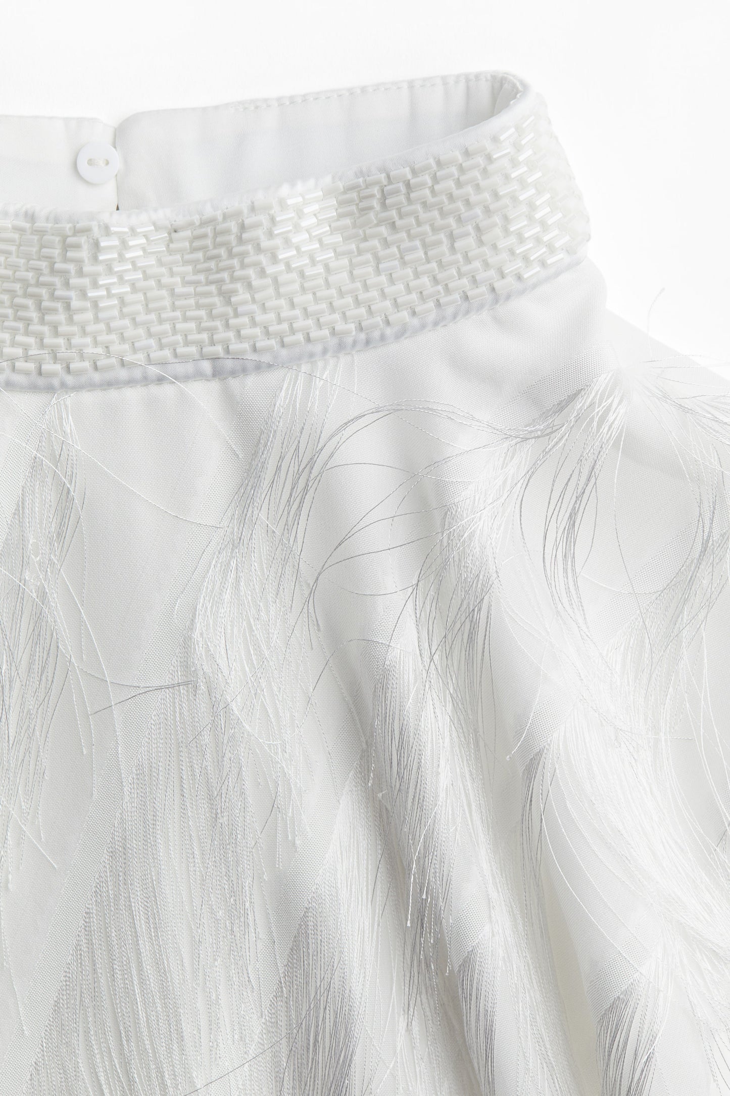 White Fringed Dress