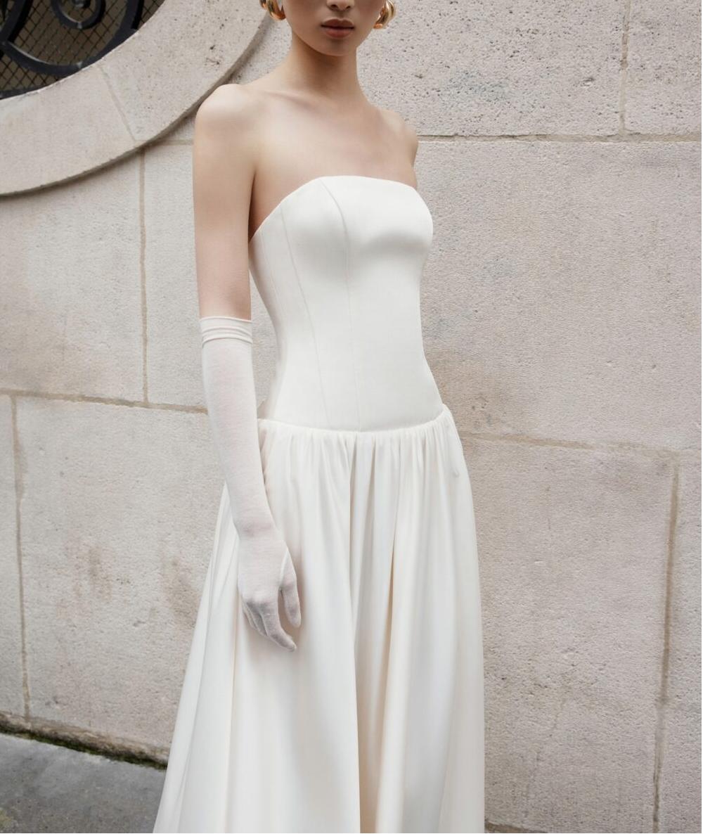 White Silk Gown