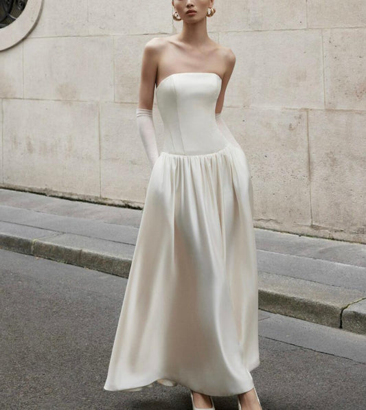 White Silk Gown