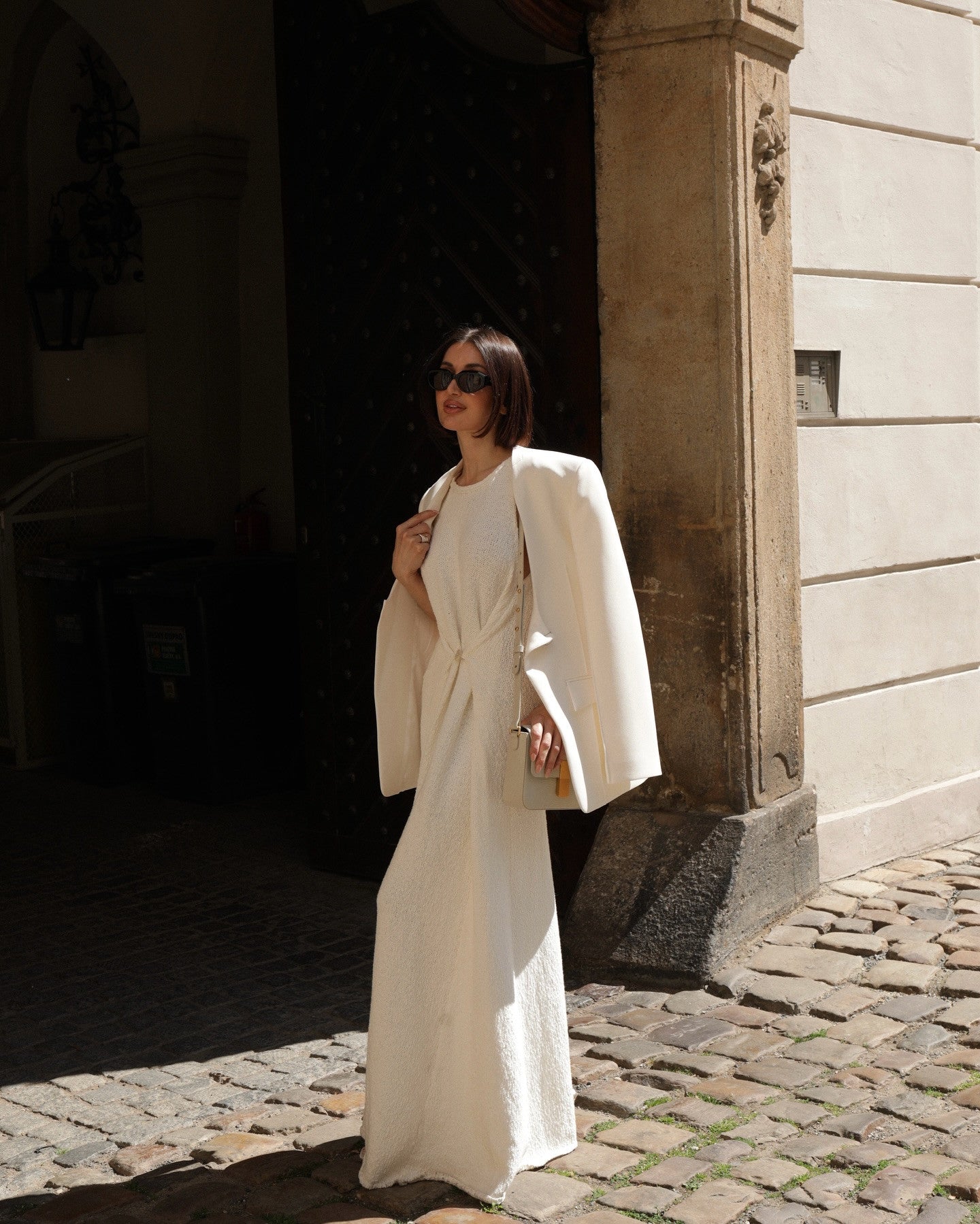 White Knit Maxi Dress