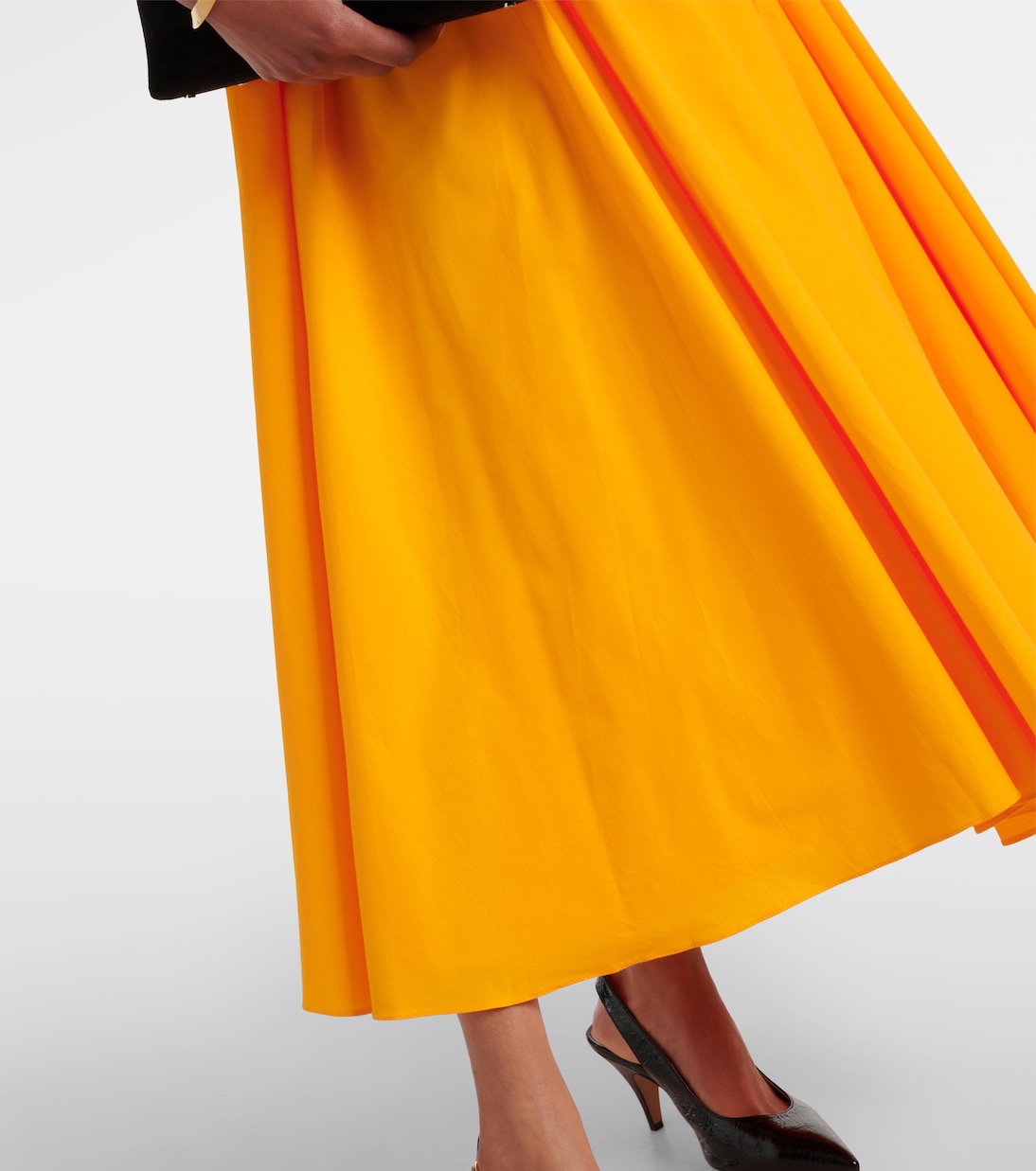 Yellow Flared Midi Dress