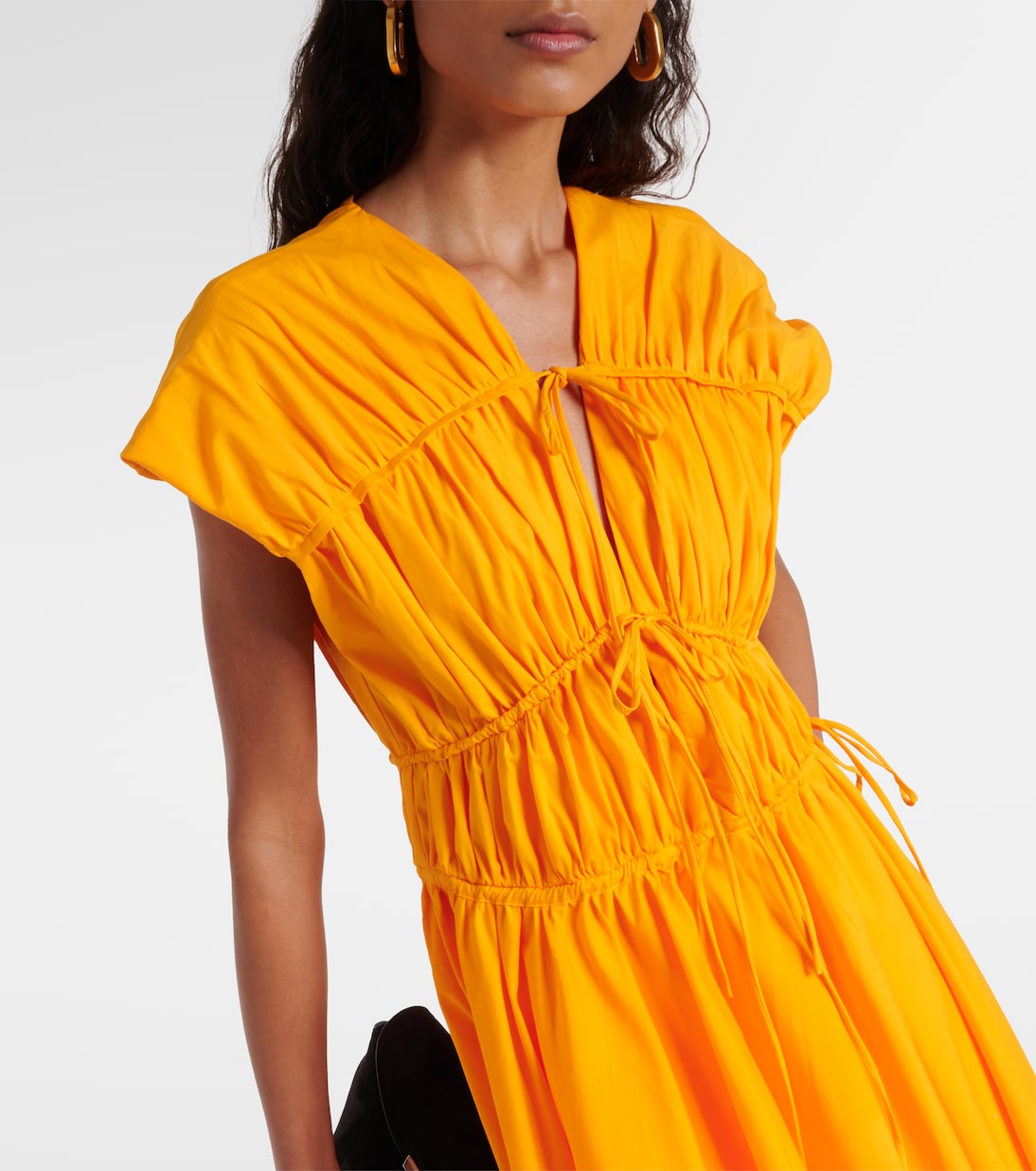 Yellow Flared Midi Dress