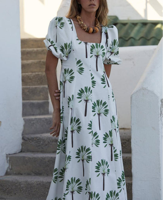 White Palms Dress