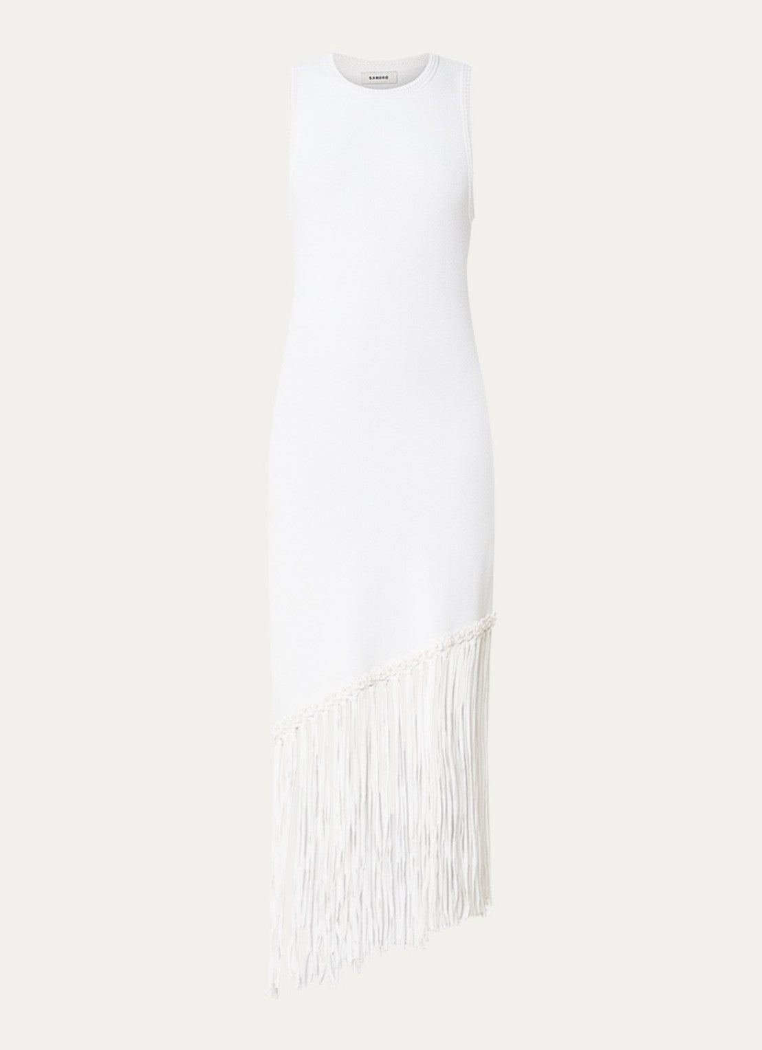 Finely Knitted Midi Fringes Dress
