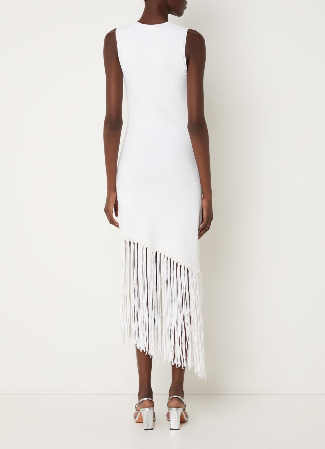 Finely Knitted Midi Fringes Dress