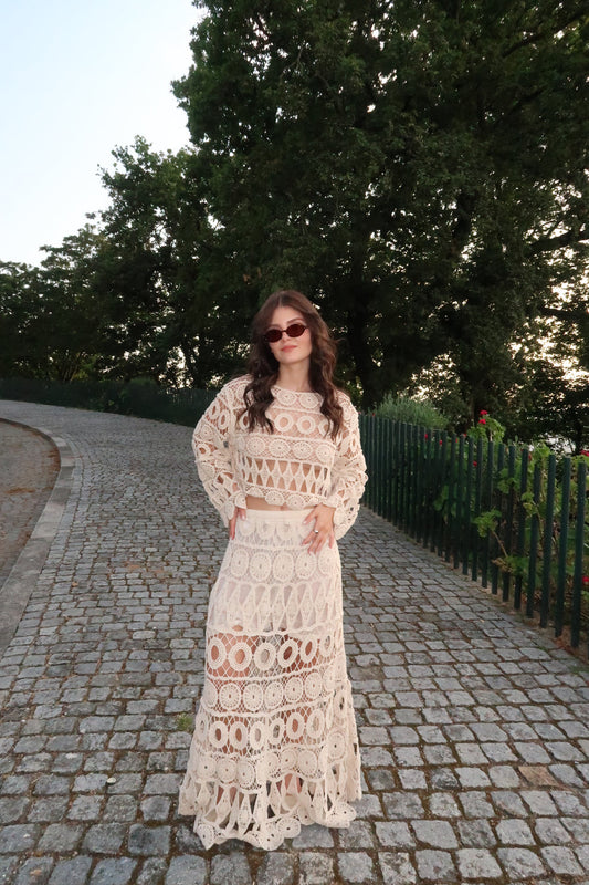 White Crochet Set