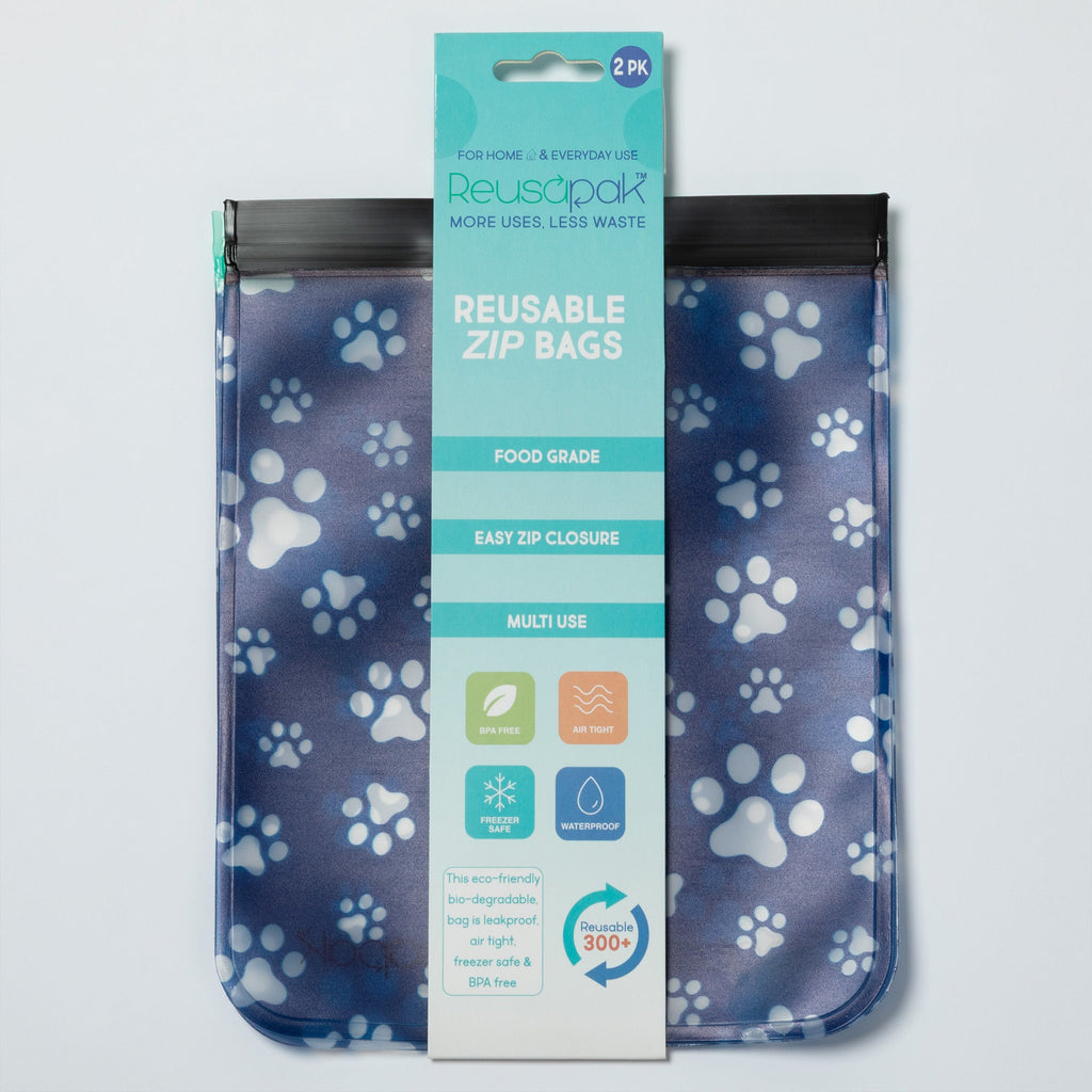 Reusable Food Storage Bags Set of 2 | Airtight Leakproof BPA-Free Freezer-Safe Reusable Bags