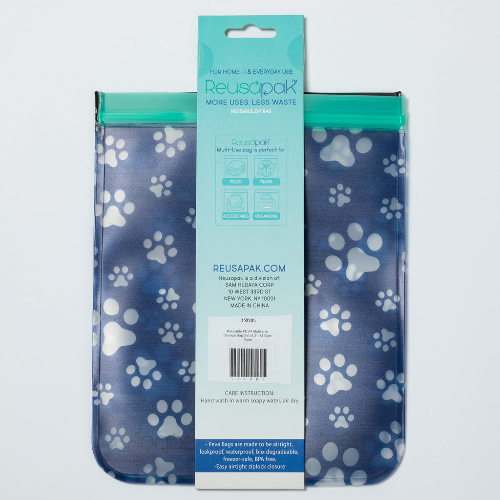 Reusable Food Storage Bags Set of 2 | Airtight Leakproof BPA-Free Freezer-Safe Reusable Bags