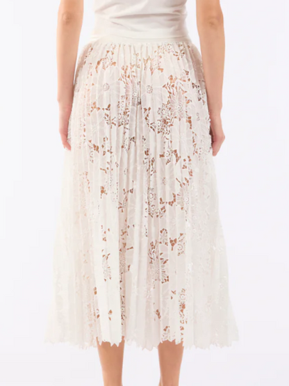 Lace Pleated Skirt