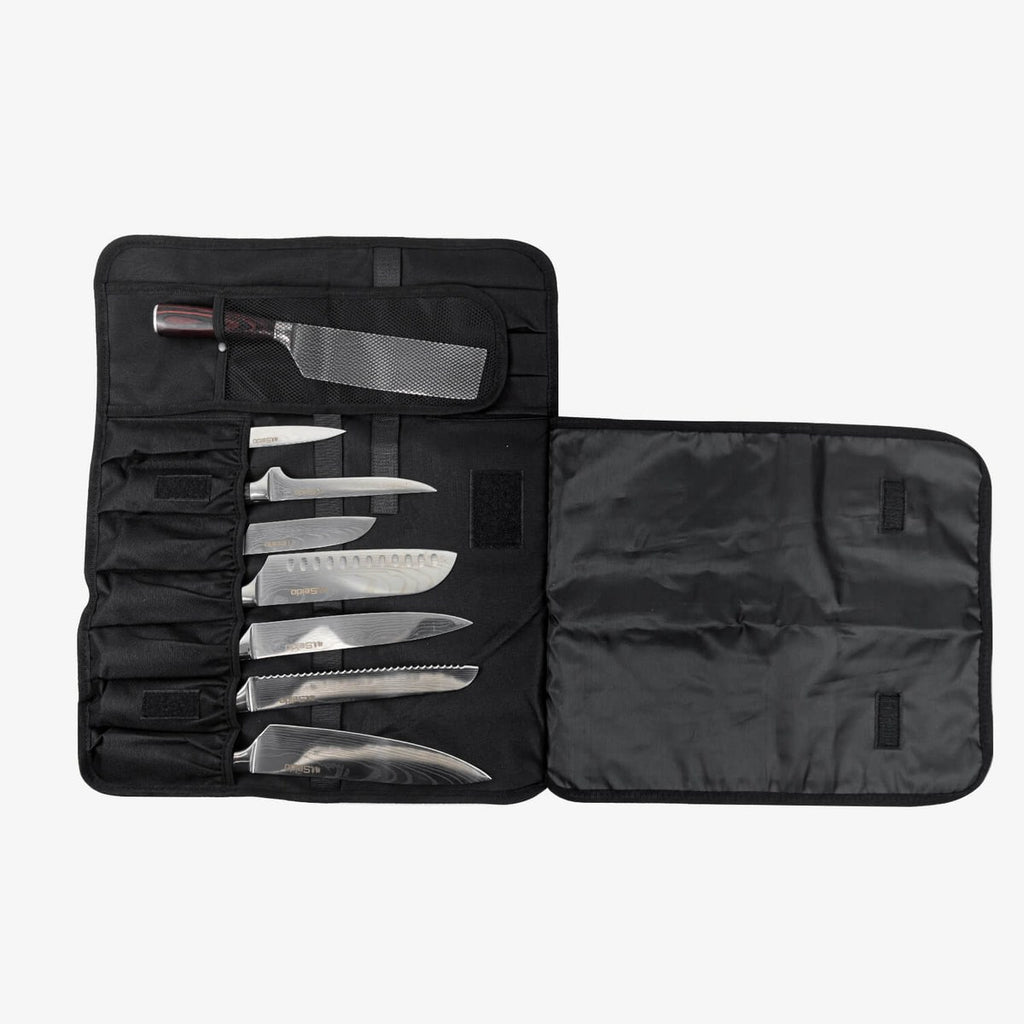 Professional Chef Knife Set with Roll-up Knife Bag