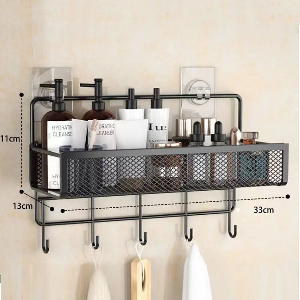 No-Drill Wall-Mounted Kitchen Storage Rack