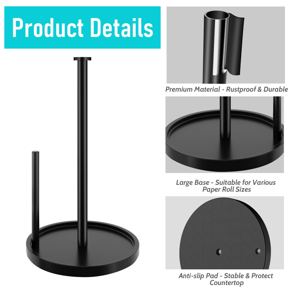 Countertop Paper Towel Holder — Weighted Base