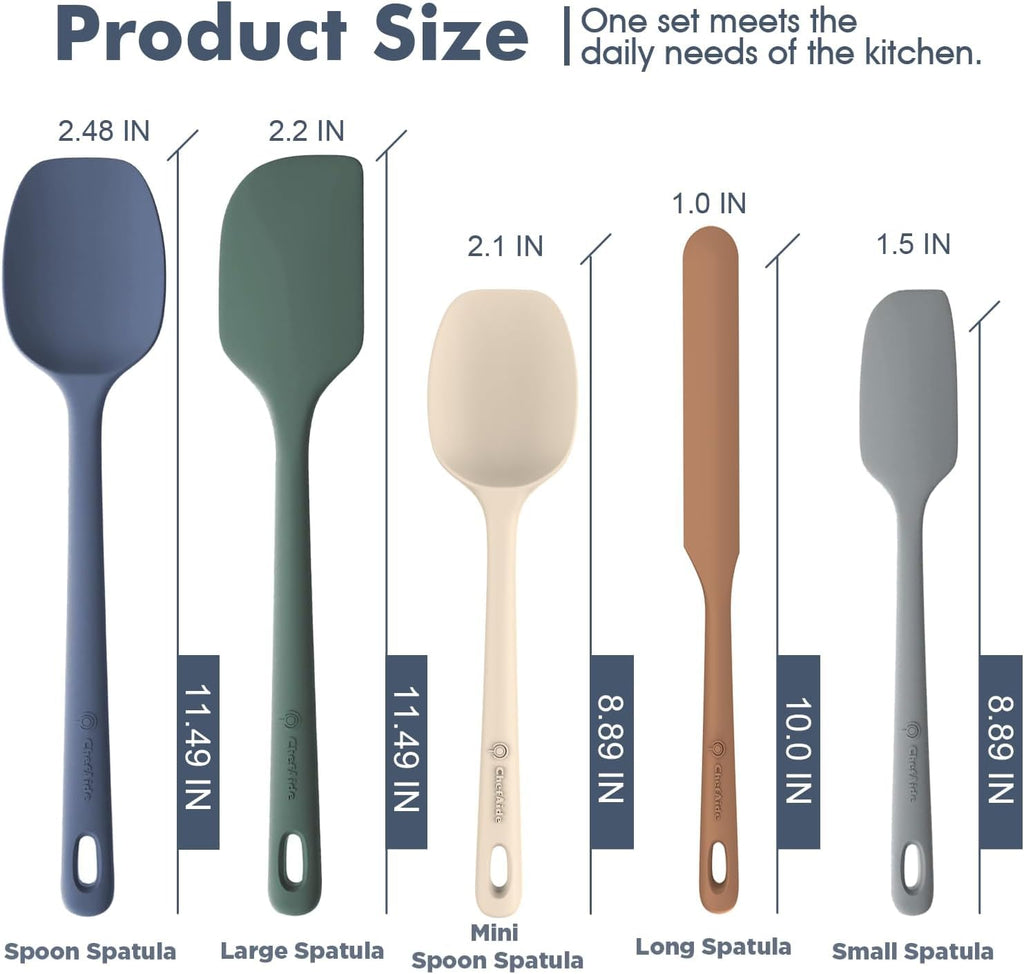 Silicone Spatula Set — 5 Piece Heat-Resistant