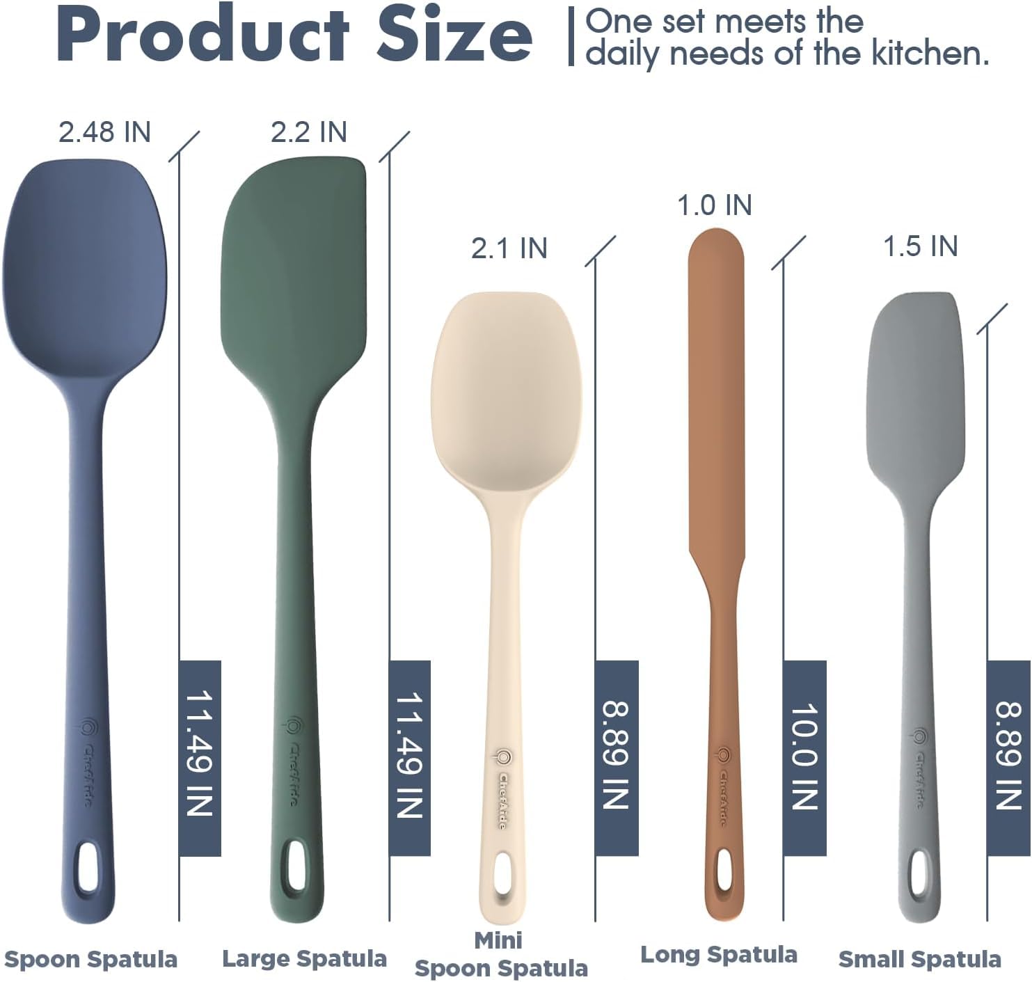 Silicone Spatula Set — 5 Piece Heat-Resistant