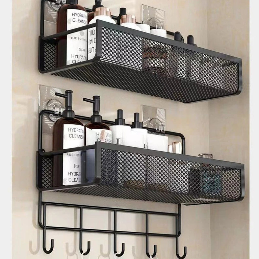 No-Drill Wall-Mounted Kitchen Storage Rack