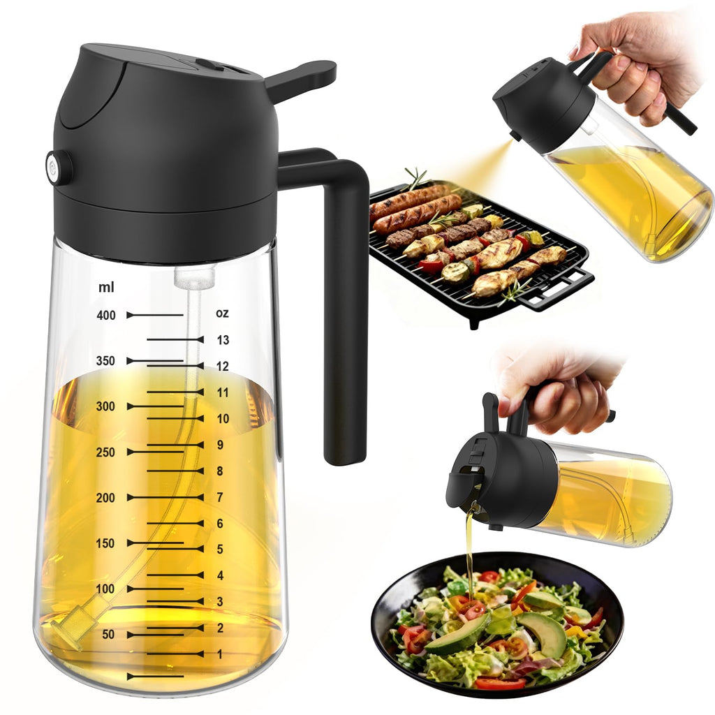Glass Olive Oil Sprayer — 2-in-1 Mister & Dispenser