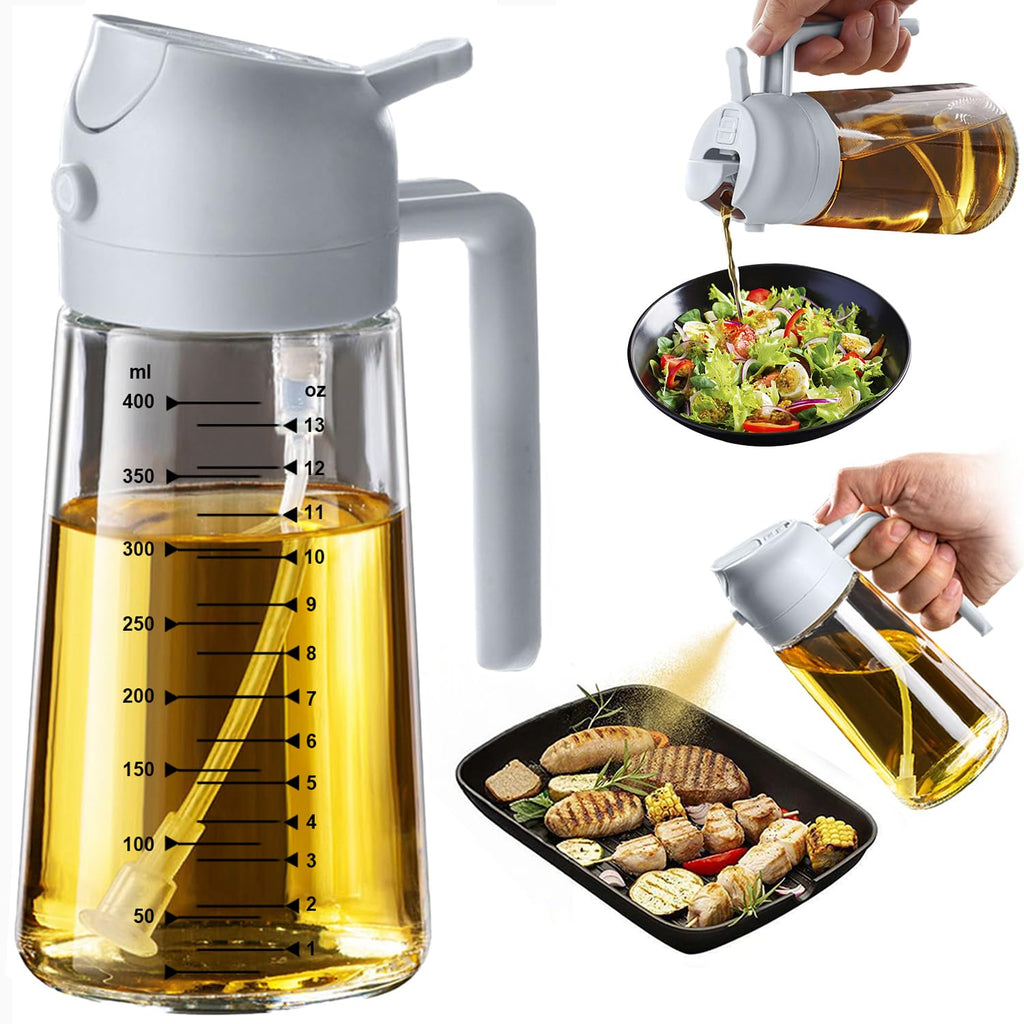 Glass Olive Oil Sprayer — 2-in-1 Mister & Dispenser