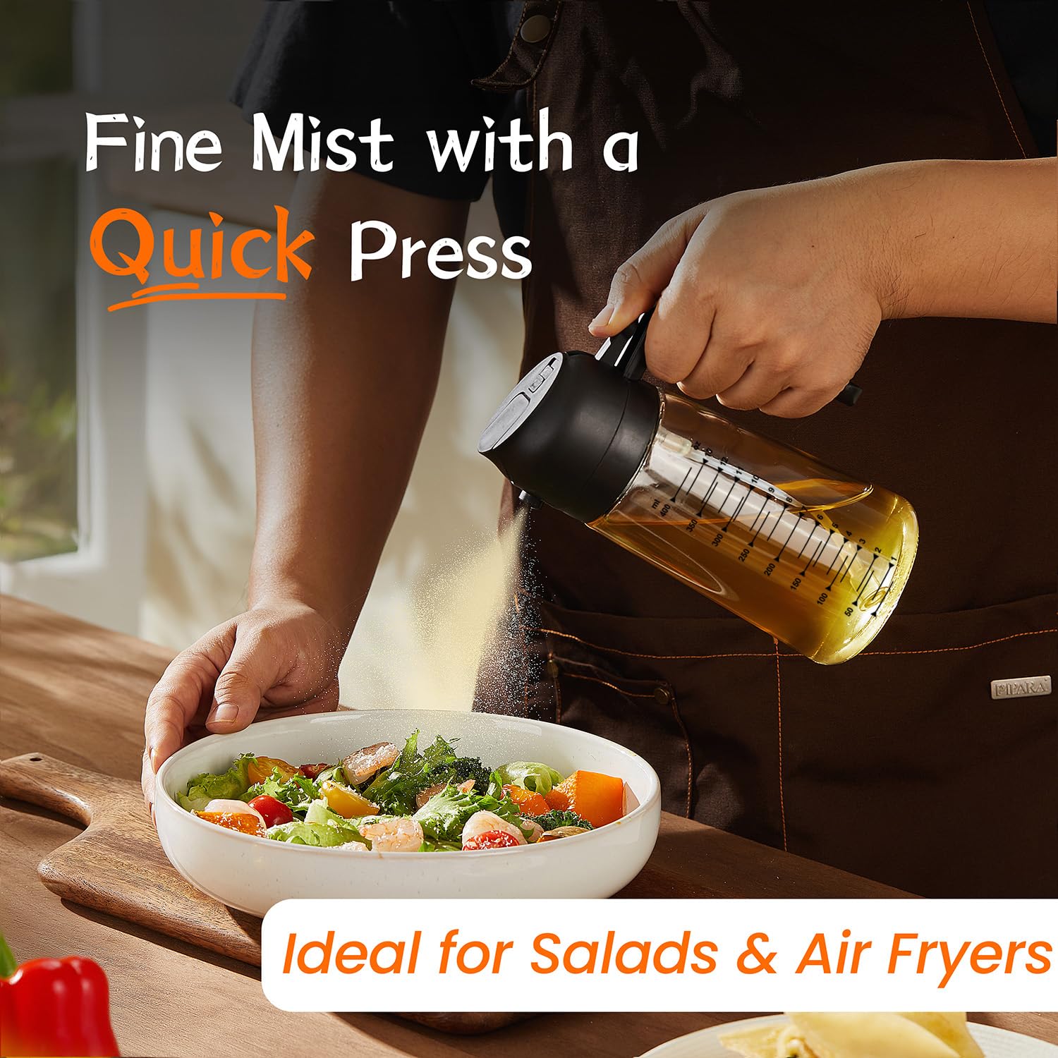 Glass Olive Oil Sprayer — 2-in-1 Mister & Dispenser
