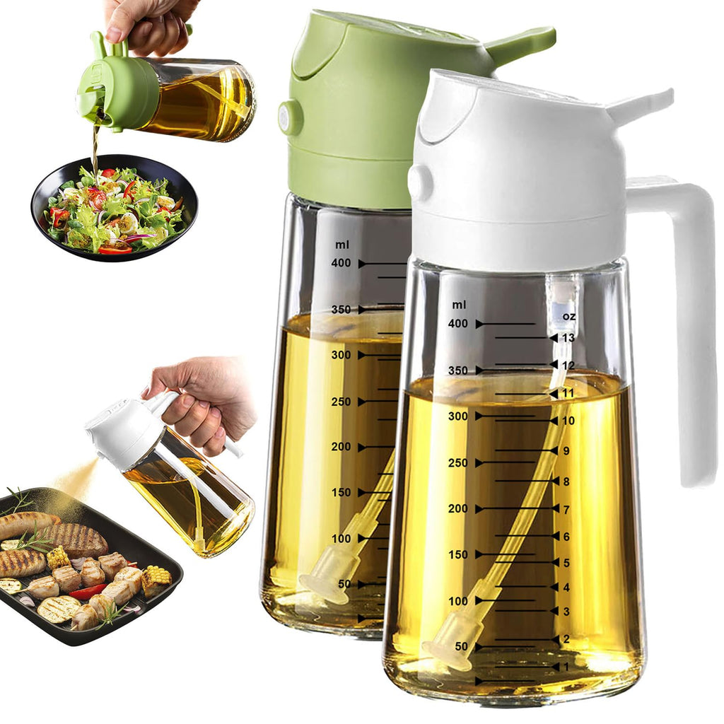 Glass Olive Oil Sprayer — 2-in-1 Mister & Dispenser