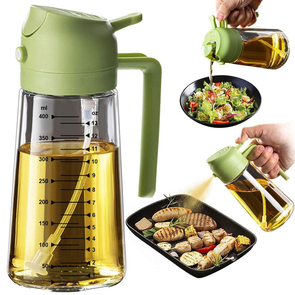 Glass Olive Oil Sprayer — 2-in-1 Mister & Dispenser