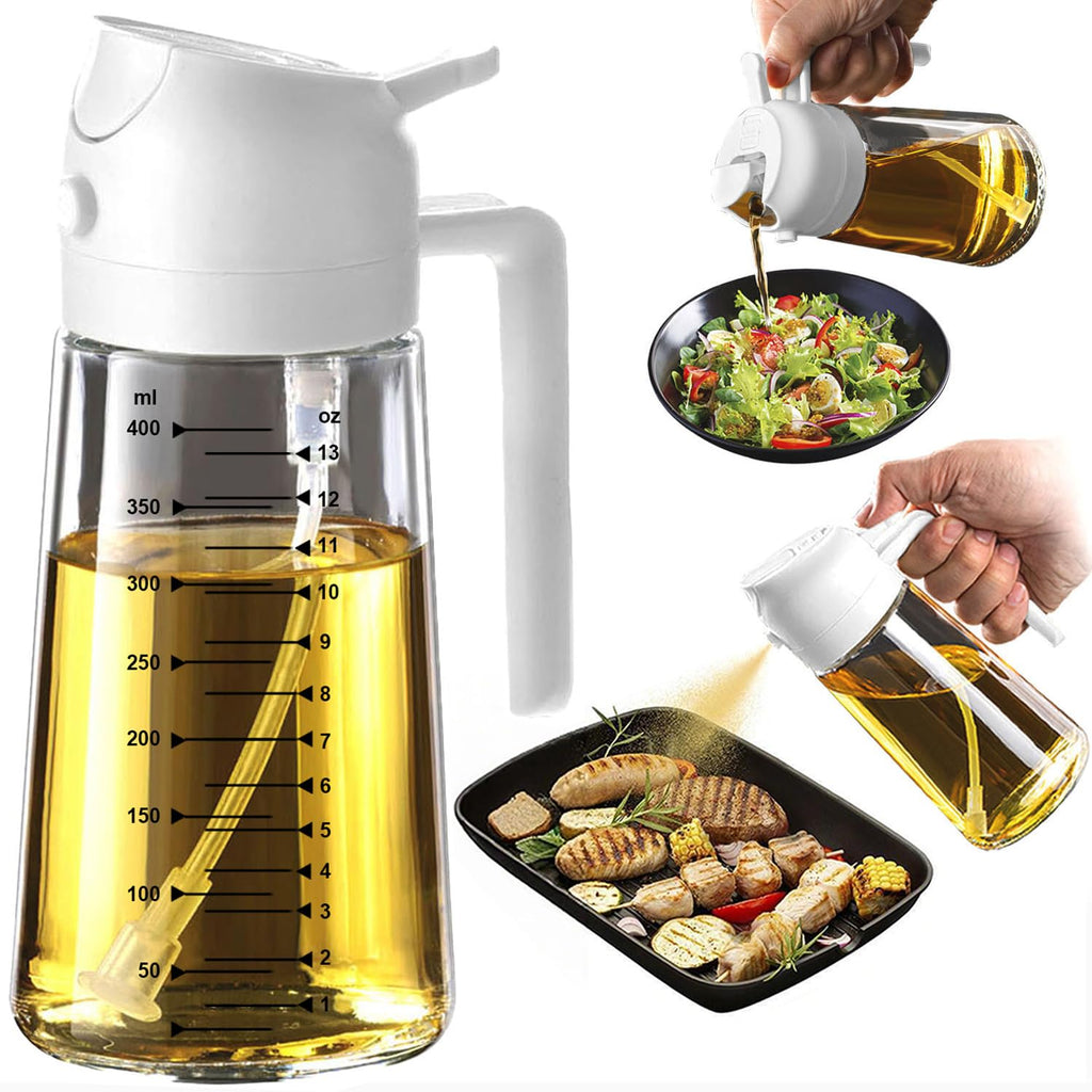 Glass Olive Oil Sprayer — 2-in-1 Mister & Dispenser