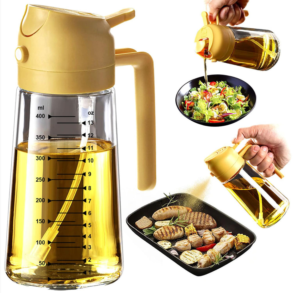 Glass Olive Oil Sprayer — 2-in-1 Mister & Dispenser