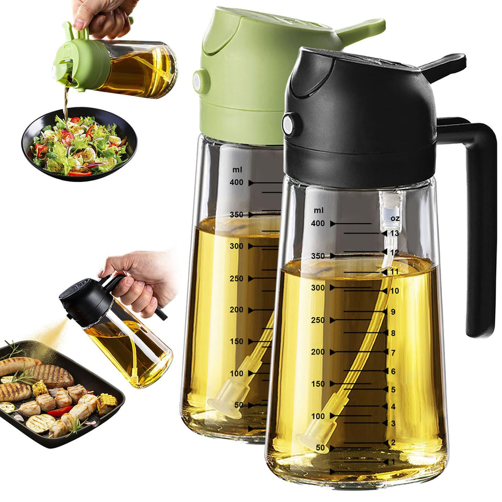 Glass Olive Oil Sprayer — 2-in-1 Mister & Dispenser