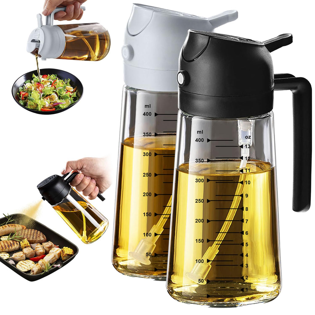 Glass Olive Oil Sprayer — 2-in-1 Mister & Dispenser