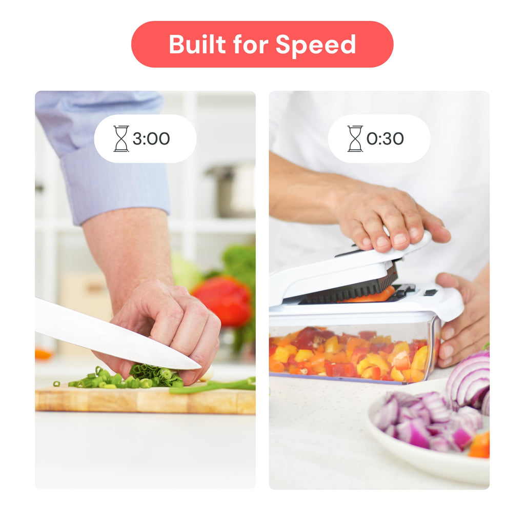 Pro Vegetable Chopper & Spiralizer with Container