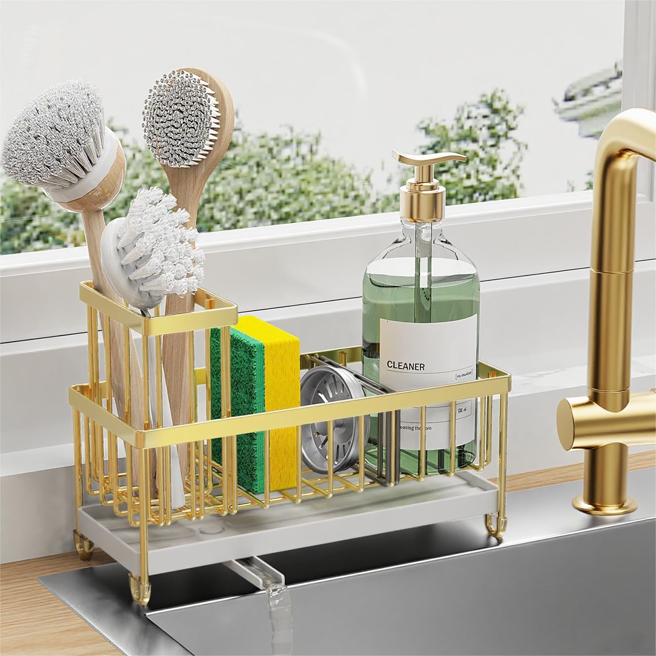 Stainless Steel Sink Caddy & Sponge Holder