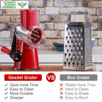 Rotary Cheese Grater & Mandoline Slicer — 3 Blades