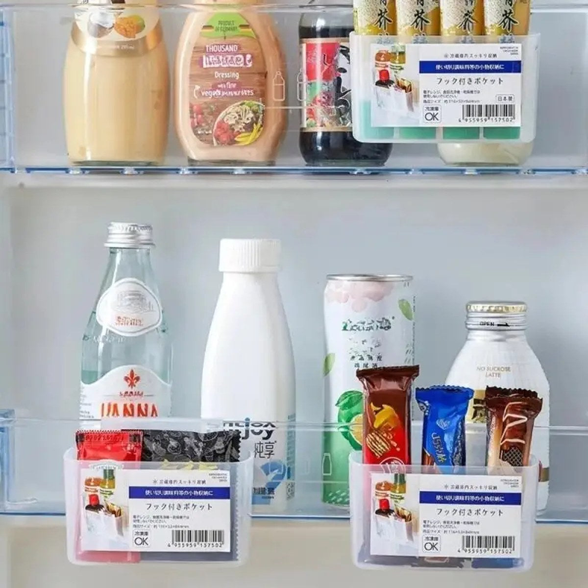 Clear Stackable Fridge Organizer Bins