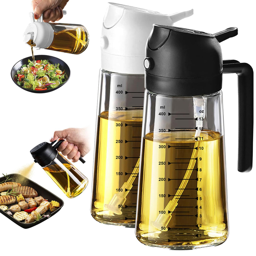 Glass Olive Oil Sprayer — 2-in-1 Mister & Dispenser