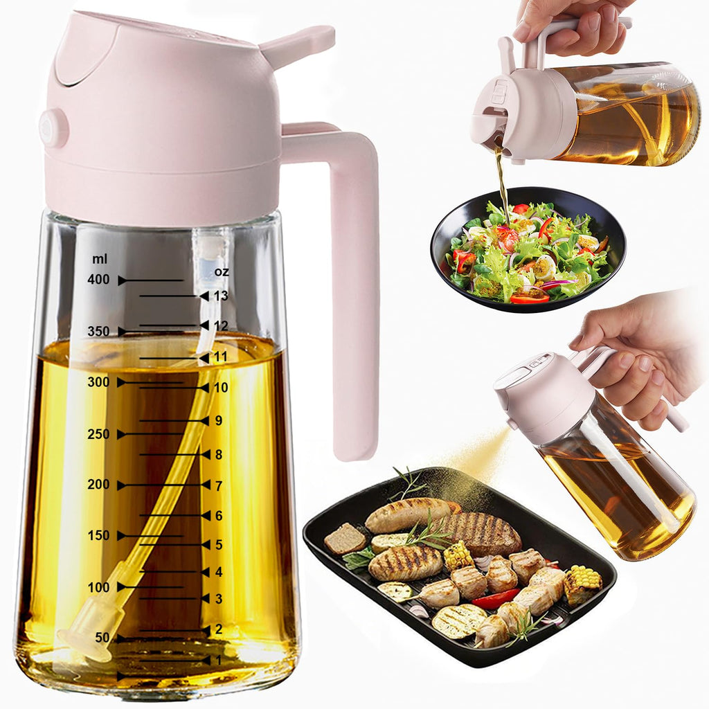 Glass Olive Oil Sprayer — 2-in-1 Mister & Dispenser